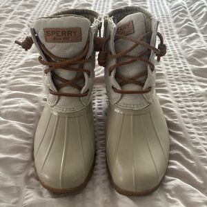 Sperry Women's Winter Rain Boots - Cream and Tan